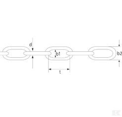 Plastkæde Ø8mm Rød/hvid. Indv: 49 X 10mm - Danatek -Have & Park Butik 1813 1 1
