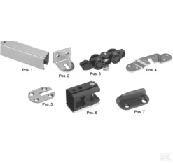 Skydedørsæt 63-120 Cm Roll-Lock Med 2 M Aluskinne Maks 60 Kg - Danatek