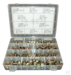 Bolt Og Møtrik Sortiment Til Buskrydder 84 Møtrikker + 60 Bolte Med Venstre Gev - Dan