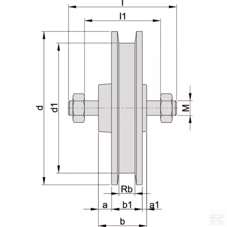 Portrulle Løs 75 Mm Støbejern Ubehandlet - Danatek 4 Portrulle Løs 75 Mm Støbejern Ubehandlet - Danatek - Billede 2