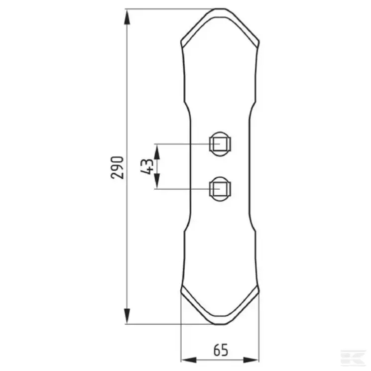 Stubspids 2 1/2" Blå Excl Bolte Passende Til Kongskilde Vibroflex 4 Stubspids 2 1/2" Blå Excl Bolte Passende Til Kongskilde Vibroflex - Billede 2