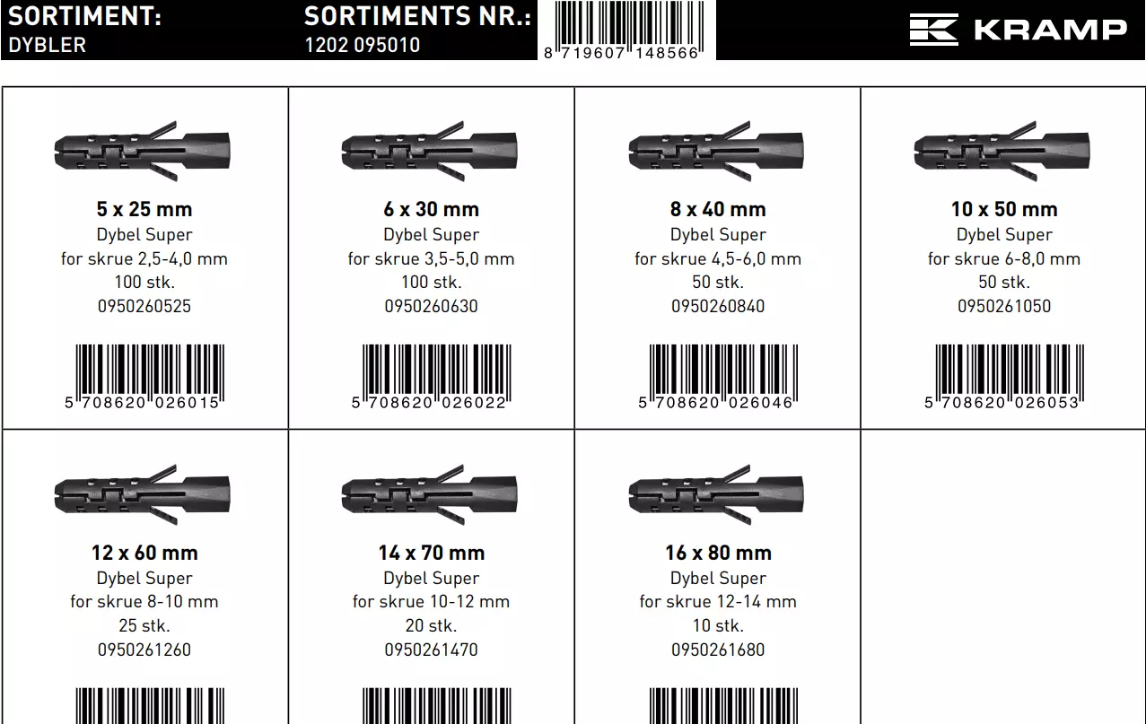 Sortiment Dybler - Danatek 4 Sortiment Dybler - Danatek - Billede 2